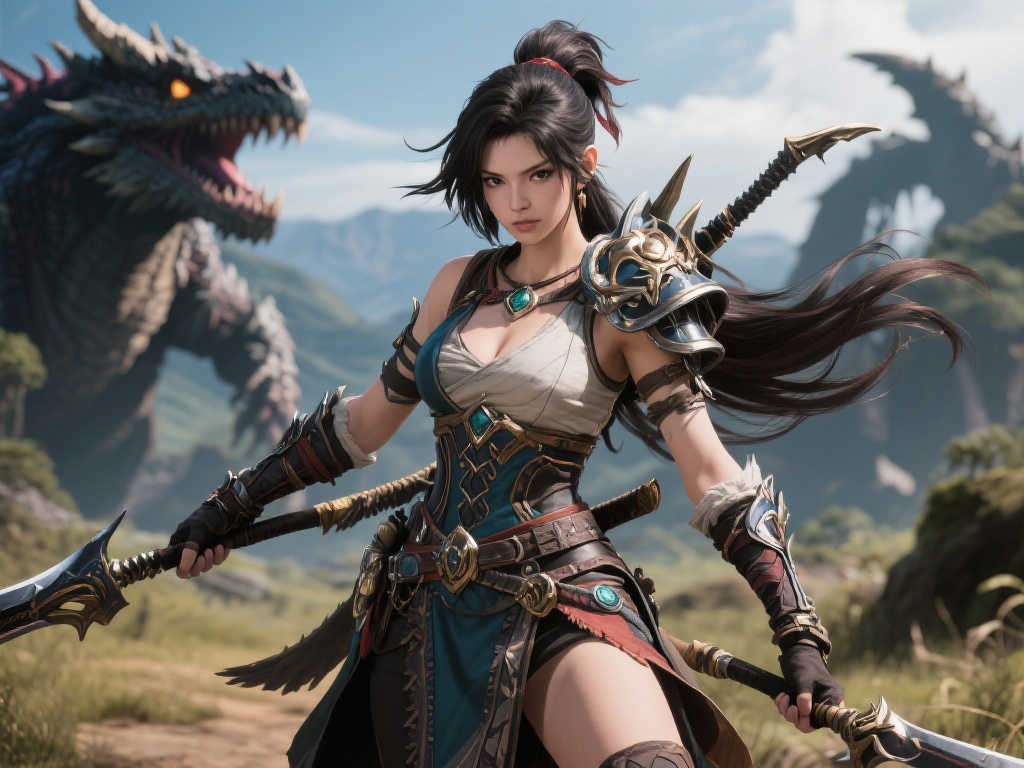 惊艳亮相！小姐姐神还原《怪物猎人：荒野》杰玛，令人心动！